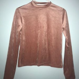 Long sleeve velvet top